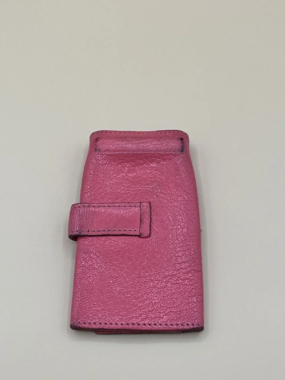 Hermes Bearn Key Case Holder Pink Rose Epsom Leather Silver H Clasp Made in Fran